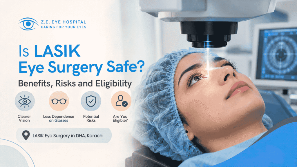 LASIK eye surgery consultation and vision assessment