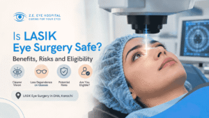LASIK eye surgery consultation and vision assessment